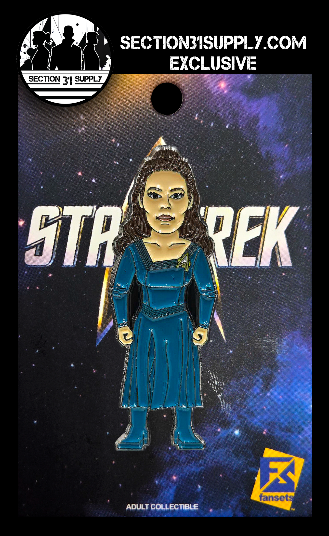 Star Trek: Deanna Troi blue - FanSets pin